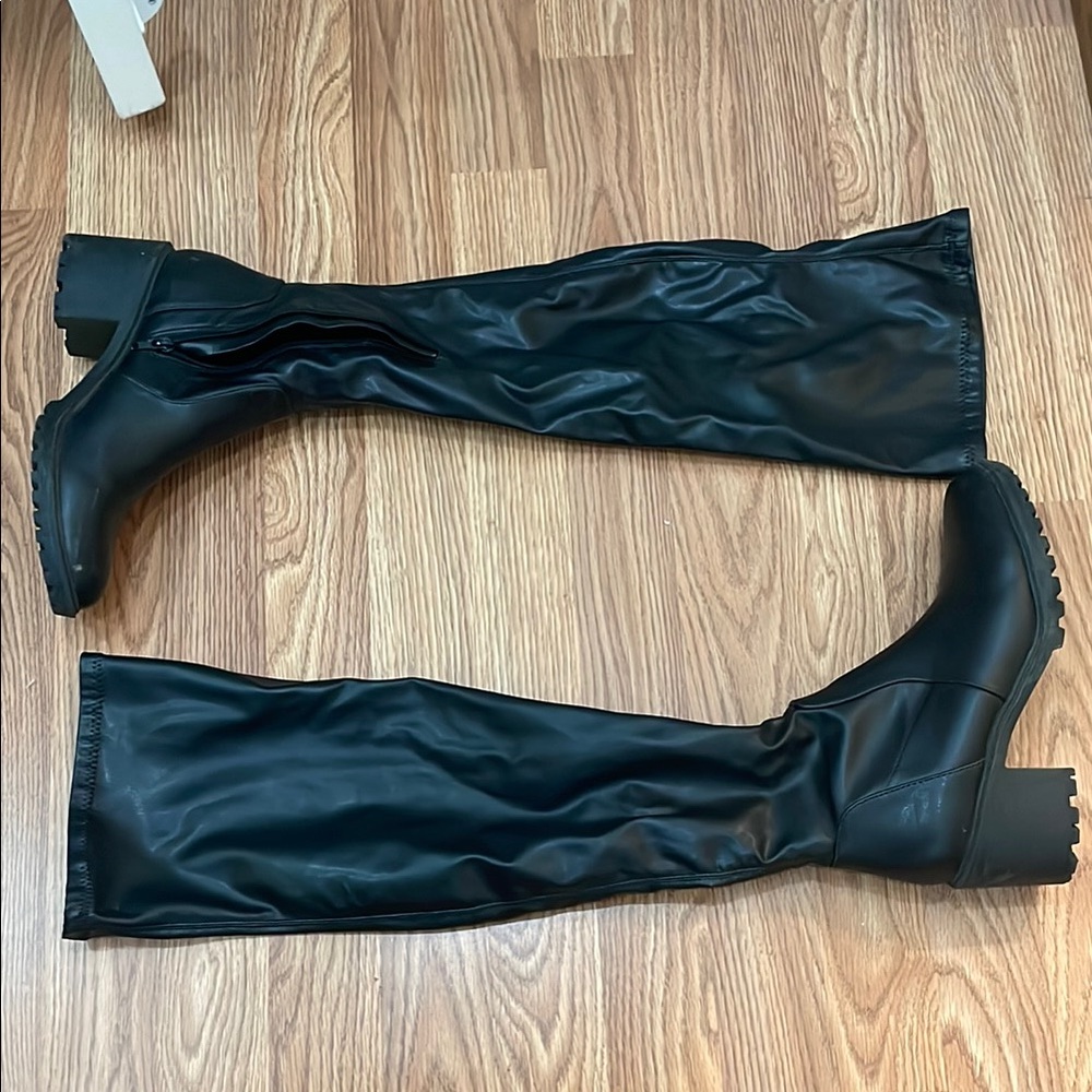 Black Knee-High Boots